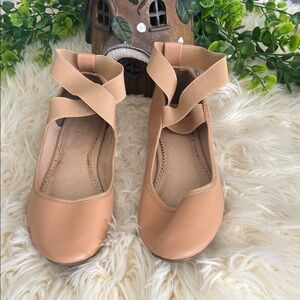 Urban Outfitters Nude Tan Strappy Ballet Flats